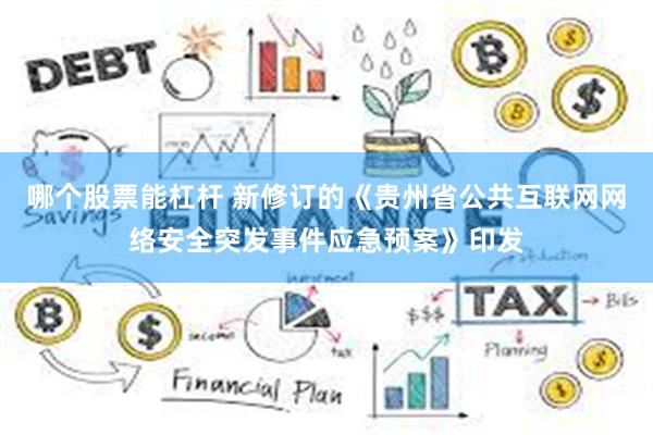 哪个股票能杠杆 新修订的《贵州省公共互联网网络安全突发事件应急预案》印发