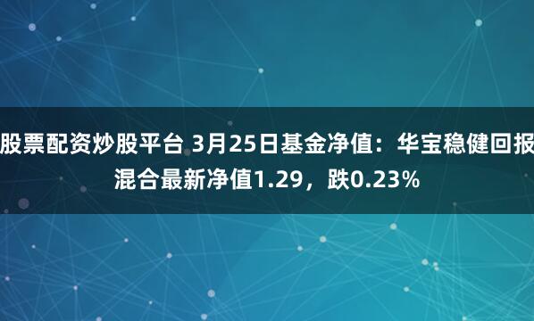 股票配资炒股平台 3月25日基金净值：华宝稳健回报混合最新净值1.29，跌0.23%