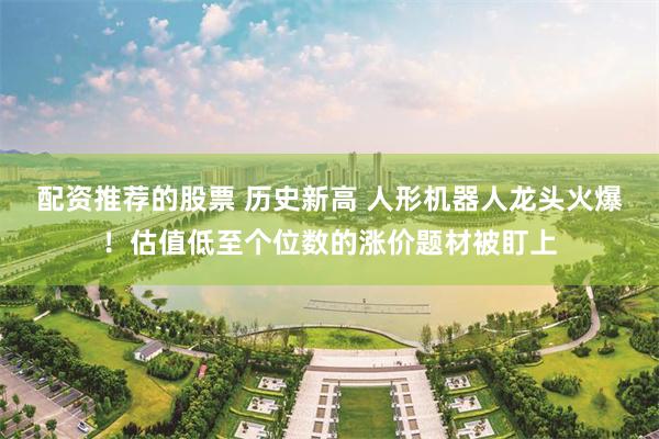 配资推荐的股票 历史新高 人形机器人龙头火爆！估值低至个位数的涨价题材被盯上