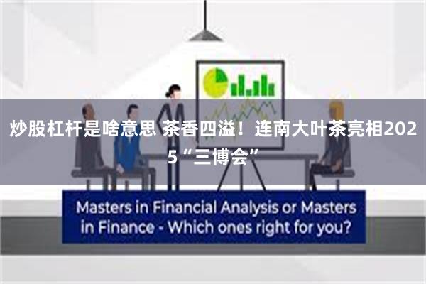 炒股杠杆是啥意思 茶香四溢！连南大叶茶亮相2025“三博会”