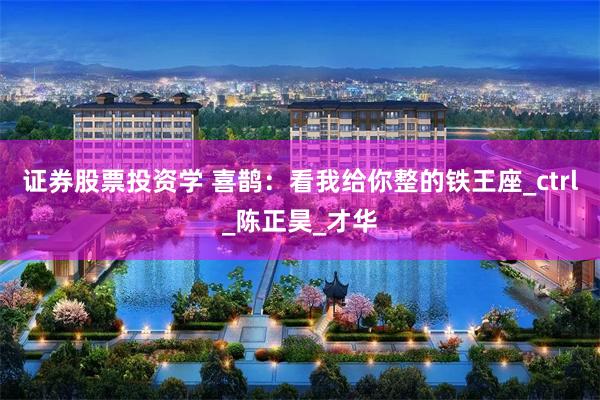 证券股票投资学 喜鹊：看我给你整的铁王座_ctrl_陈正昊_才华